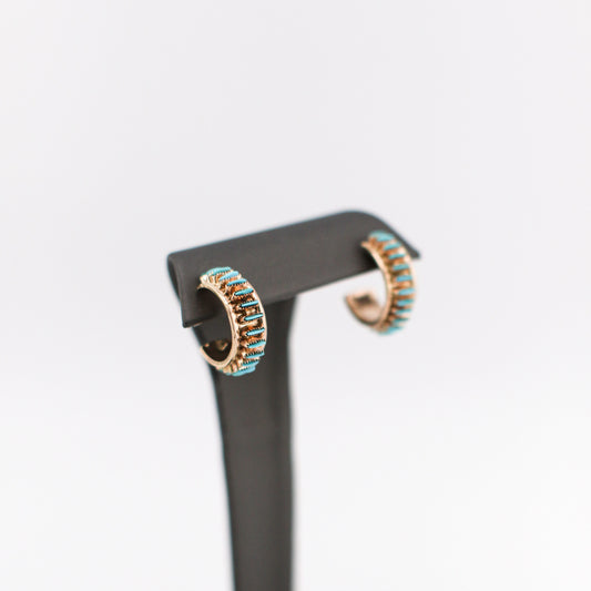 navajo turquoise earrings only available at Lorraine Fine Jewelry