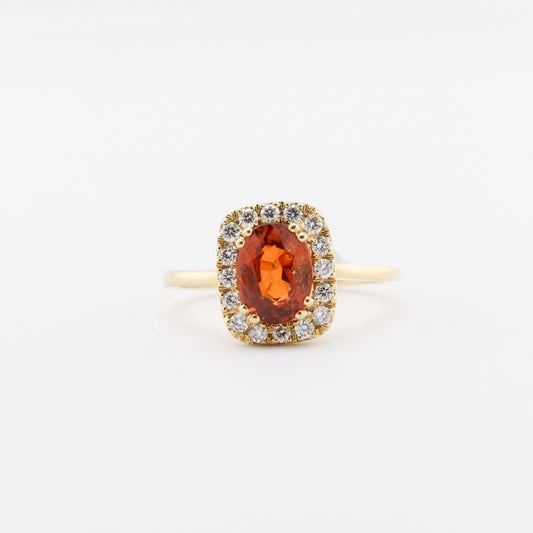 Amber tourmaline solid gold ring at spokane and liberty lake fine jeweler
