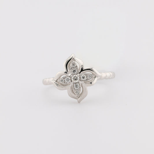 white gold and diamond ring