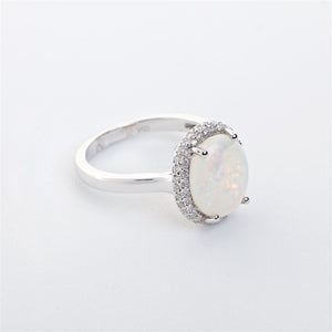 The Natalia - Australian Opal and Diamond Ring