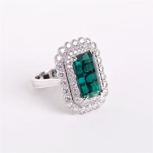 The Ivy - GIA Certified Green Tourmaline and Diamond Ring