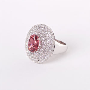 The Valentina - GIA Certified Red Spinel and Diamond Ring