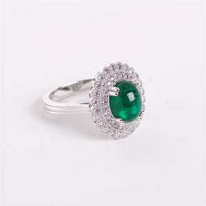 The Lauren - GIA certified Emerald and Diamond ring