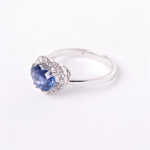 The Annabelle - GIA Certified Blue Sapphire and Diamond Ring