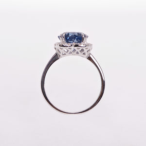 The Annabelle - GIA Certified Blue Sapphire and Diamond Ring
