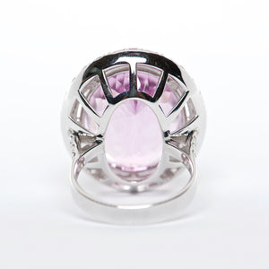 The Vivian - 18K Kunzite and Diamond Ring