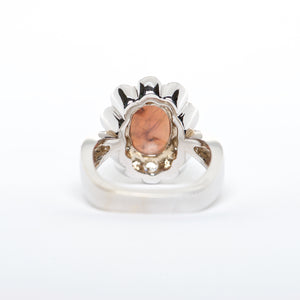 The Solan - 18K Australian Black Opal and Diamond Ring
