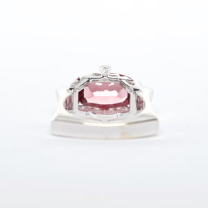 The Hannah - 18K Red Spinel and Diamond Ring
