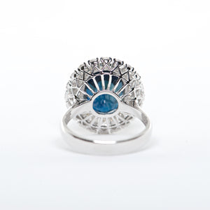 The Maya - 18K Blue Sapphire and Diamond Ring