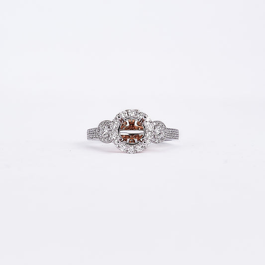 The Bellarose - 14K White & Rose Gold Diamond Ring