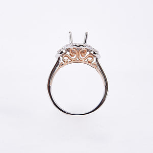 The Bellarose - 14K White & Rose Gold Diamond Ring
