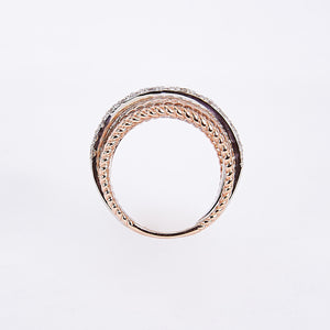 The Rosalina - 14K White & Rose Gold Diamond Ring