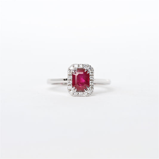 The Giselle - 18K Ruby and Diamond ring