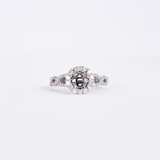 The Dominique - 14K White Gold and Diamond Ring
