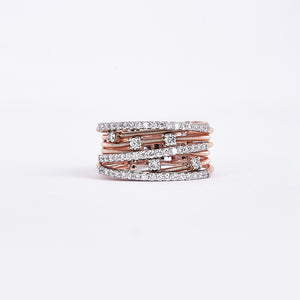 The Juliana - 14K White & Rose Gold Diamond Ring