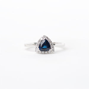 The Adyson - 18K Blue Sapphire and Diamond Ring