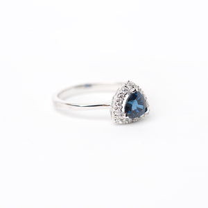 The Adyson - 18K Blue Sapphire and Diamond Ring