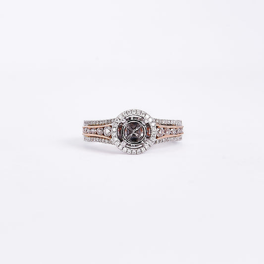 The Lori - 14K White & Rose Gold Diamond Ring