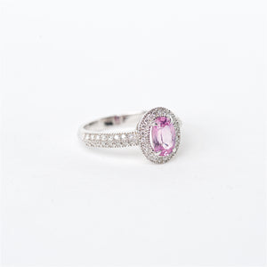 The Julia - 18K Pink Sapphire and Diamond Ring