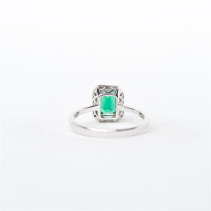 The Willow - 18K Emerald and Diamond ring