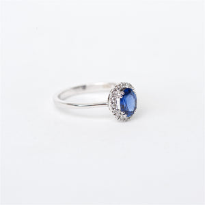 The Livie - 18K Blue Sapphire and Diamond Ring