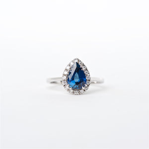 The Tessa - 18K Blue Sapphire and Diamond Ring