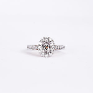 The Connie - 18K White and Rose Gold Diamond Ring