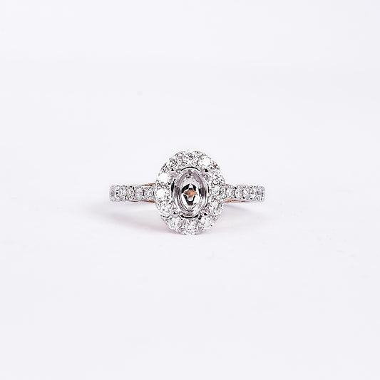 The Connie - 18K White and Rose Gold Diamond Ring