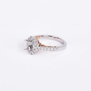 The Connie - 18K White and Rose Gold Diamond Ring