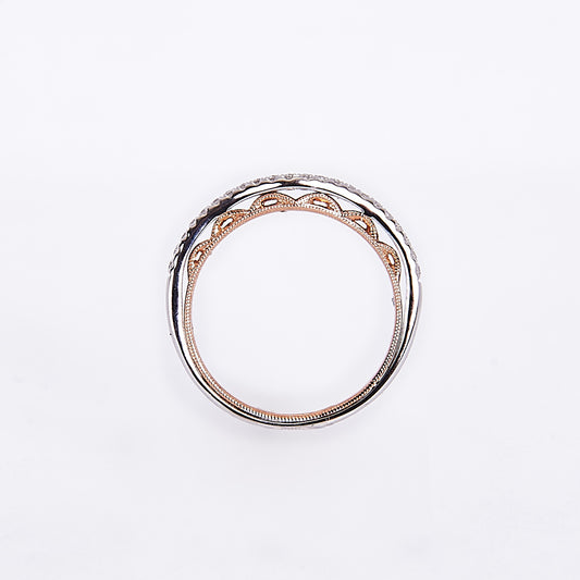 The Perry - 14K White and Rose Gold Diamond Ring
