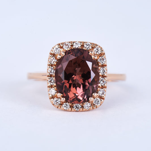 The Ava - 14K Tourmaline and Diamond Ring