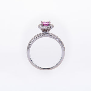 The Alexis - 18K White Gold and Pink Sapphire