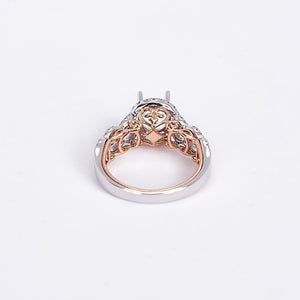 The Sidney - 14K White and Rose Gold Diamond Ring