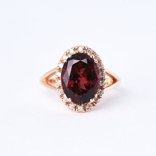 The Raya - 14K Tourmaline and Diamond Ring