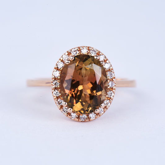 The Latrice - 14K Tourmaline and Diamond Ring