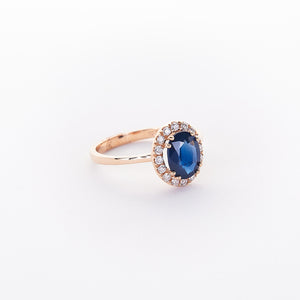 The Azuly - 14K Rose Gold Sapphire Ring