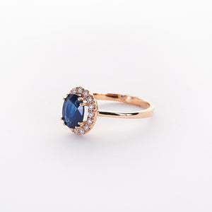 The Azuly - 14K Rose Gold Sapphire Ring