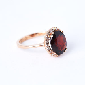 The Mimi - 14K Garnet and Diamond Ring