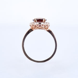 The Stella - 14K Garnet and Diamond Ring