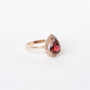 The Lucy - 14K Pink Tourmaline and Diamond Ring