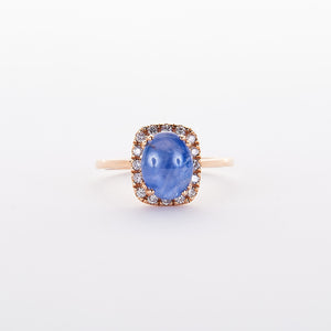 The Stormy - 18K Rose Gold Star Sapphire Ring