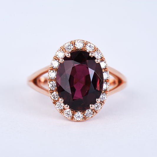 The Janey - 14K Tourmaline and Diamond Ring