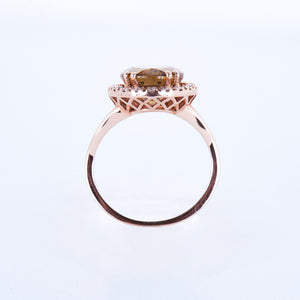 The Cynthia - 14K Tourmaline and Diamond ring