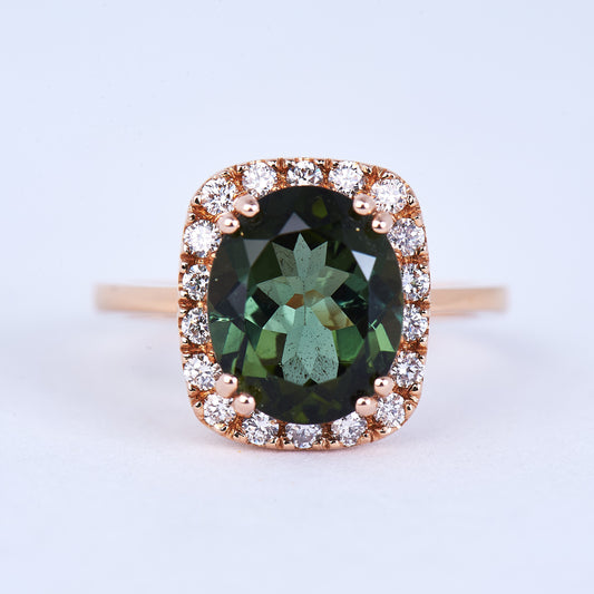 The Sahara - 14K Tourmaline and Diamond Ring