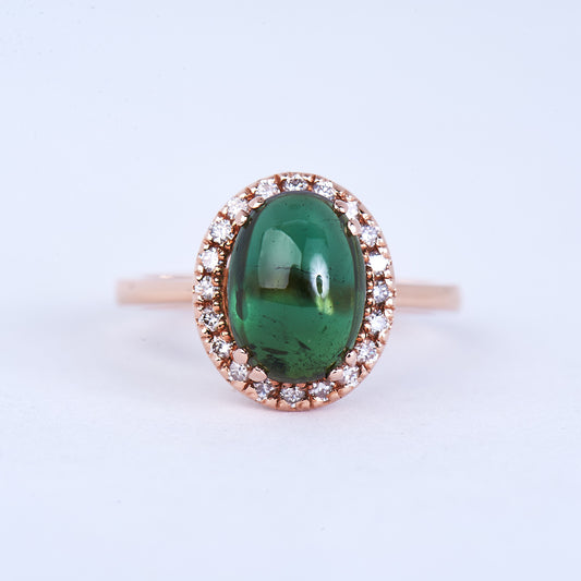 The Nicky - 14K Tourmaline and Diamond Ring