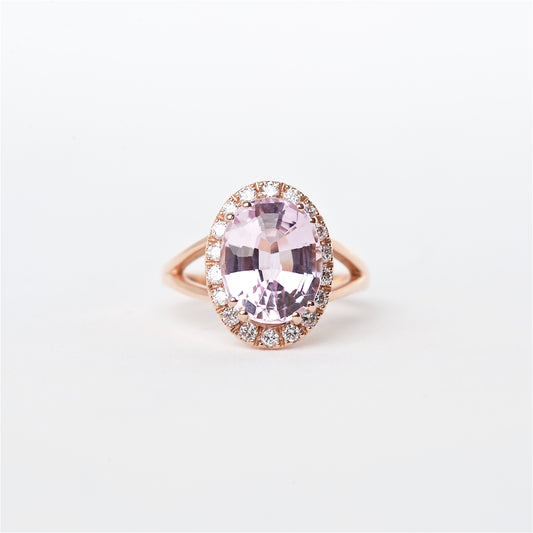 The Kory - 14K Kunzite and Diamond ring