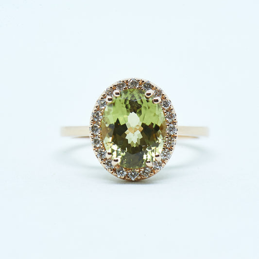 The Aja - 14K Tourmaline and Diamond Ring