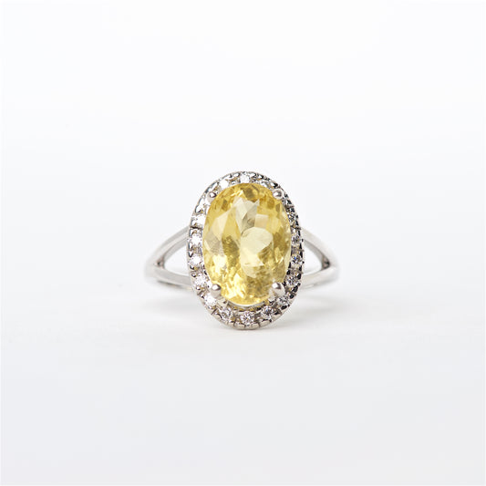 The Cassidy - 18K Yellow Tourmaline and Diamond Ring