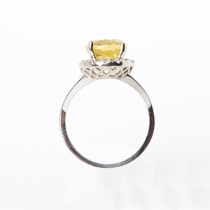 The Cassidy - 18K Yellow Tourmaline and Diamond Ring