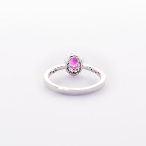 The Coralyn - 18K White Gold Pink Sapphire Ring